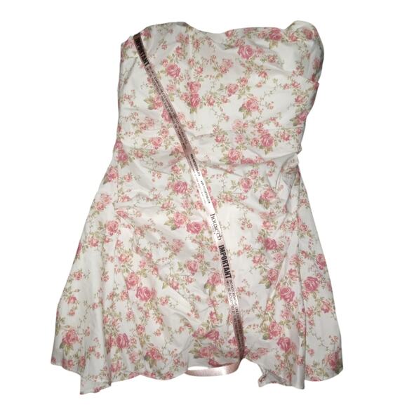 NWT House of CB "Jasmine" Rose Print Draped Corset Dress Size L - Picture 3 of 4